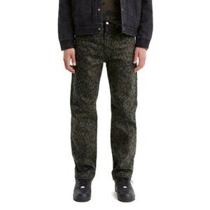 Levis 501XX Original Button Fly Bubble Cheetah Anthracite Mens 42x32 Denim Camo